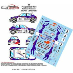 Decals 1/32 ref 0055 peugeot 306 maxi delecour tour de corse 1997 rally wrc 