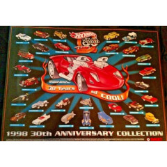 HOT WHEELS 30 YEARS OF COOL (1968-1998) TARGET 30TH ANNIVERSARY 18"X24" POSTER