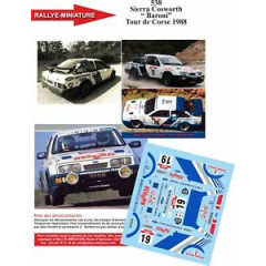 Decals 1/24 ref 0538 sierra cosworth baroni tour de corse 1988 rally wrc rally 