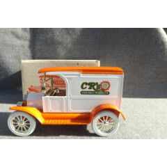 CR's Markets 1917 Model T Delivery Truck Bank 1989 ERTL # 9699 KEY+BOX 1/25 NEW 