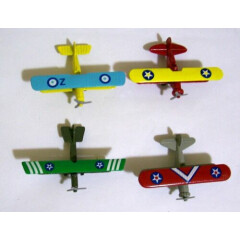 Collector's Set of 4 Miniature Biplanes Reader's Digest NIB