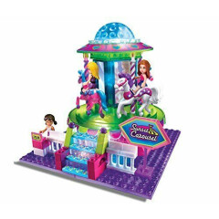 Cra-Z-Art Lite Brix Carousel Building Playset Spins Music Children Kid Toy Gift