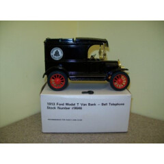 The Ertl Co Diecast Replica 1913 Ford Model T Van Bank w/Key Bell Telephone