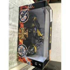 West Coast Choppers 1:10 Scale Jesse James, Penny Saved Yellow Rare New