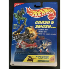 MINT 1995 HOT WHEELS Crash & Smash Bikes SONIC THE HEDGEHOG Mattel Sega MOC