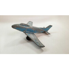 Vintage Toy Airplane Midgetoy Rockford IL Metal Navy Plane - Blue