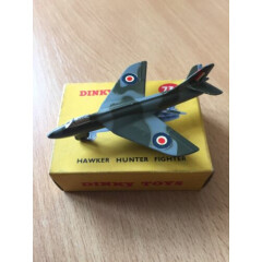 Vintage Dinky Toys 736 - Hawker Hunter Fighter With Original Box - Near Mint