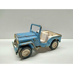 Vintage 6" Blue TONKA Jeep Pressed Metal Toy Diecast Vehicle Restoration & Parts