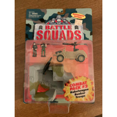 Galoob 1997 Battle Squads Military Combat Pack #2 Kubelwagon Bunker Troops NEW