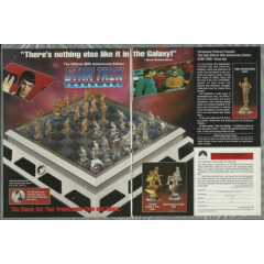 1992 Franklin Mint 2-page advertisement for STAR TREK Chess Set