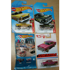 Hot Wheels 55 CHEVY Lot Of 4 2017-21 FLYING CUSTOMS Mystery Models Chase 50th 