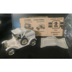 ERTL 1918 USA Mail Ford Truck Runabout Bank Limited Edition White 1/25 scale '88