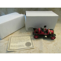 1912 Ford Speedster Red Die Cast Metal Car - Cert & Box