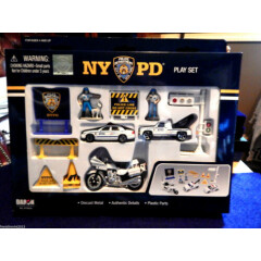 NEW YORK POLICE DEPT Play Set Die Cast Metal ~ Authentic Details ~ NEW BY DARON