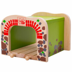 Bigjigs Rail Wooden Double Tunnel Compatible Through Railway Track Accessories