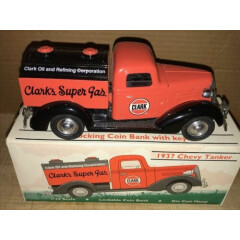 Vintage Ertl 1937 Chevy Tanker Clarks Toy Bank
