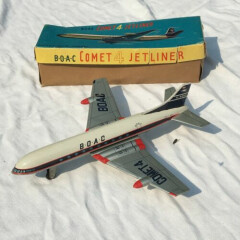 Vintage B.O.A.C. Comet 4 Jetliner Airplane Tin Litho Friction