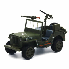 1:24 Willys WW II Jeep Off-road SUV Military Force Model Car Toy Vehicle Diecast