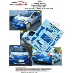 Decals 1/32 ref 2288 renault clio r3 biasion tour de corse 2008 rally wrc rally 