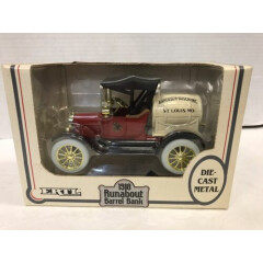 5 1/2" ERTL 1918 RUNABOUT BARREL BANK DIE-CAST METAL NEW IN BOX FREE SHIPPING!