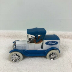 ERTL 1918 Ford Runabout Blue Die-Cast Metal Locking Coin Bank 1/25 Scale Car