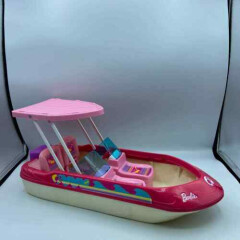 Mattel 2013 Barbie Glam Pink 17 inches Speedboat With Canopy GUC