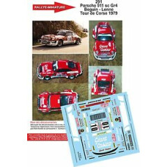 Decals 1/43 ref 0291 porsche 911 beguin tour de corse 1979 rally rally wrc 
