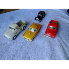 A lot of 3 Kinsmart 55 Thunderbird 56 Ford truck 55 Chevy truck & Ertl taxi New