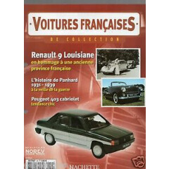 French hachette cars booklet no 50 renault 9 peugeot 403 4cv panhard 