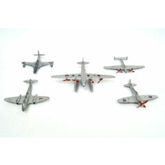 Set of 5 Meccano Ltd DINKY TOYS Diecast Fighter Planes Shooting Star Meteor Etc.