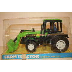 New Ray RZ1 Farm Tractor with Loader, Green, Boxed
