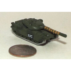 Very Small Micro Machine Plastic British Chieftain Tank marked 22C