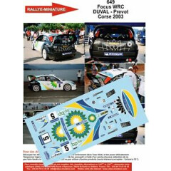 Decals 1/18 ref 0649 focus wrc francois duval tour de corse 2003 rally rally 