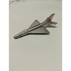 Zylmex Plane Super Wings A124 MIG 21 Toy #53 Silver Made in Hong Kong