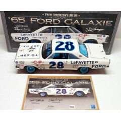 1965 FRED LORENZEN #28 FORD GALAXIE AUTOGRAPHED 1/24 DIECAST UOR FREE SHIP