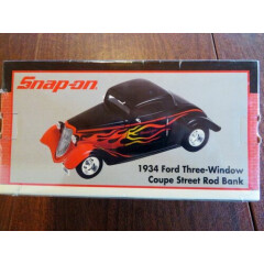 Vintage SNAP-ON 1934 FORD THREE WINDOW COUPE STREET ROD BANK 1:24 Shrink Wrapped