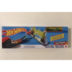 Brand New - Hot Wheels Electric Tower Race Car + Race Track Play Set