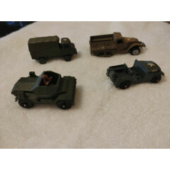 Corgi ,Husky ,Midge Toy and Zyimex Lot Of Four Military Toy Vehicles