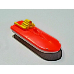 Gay Toys Vintage Plastic Toy Speed Boat Red and Yellow Item 325 7 1/2" USA
