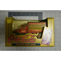 Vintage 1993 Coca-Cola Die Cast Metal Truck Bank, #2919