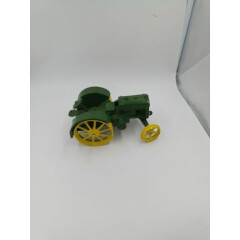 A Erlt John Deere Cast Metal Tractor Green And Yellow Pre-owned