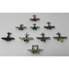 Lot of 9 Micro Machines World War 2 Planes Aircraft Military