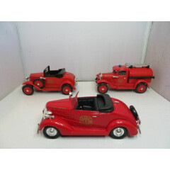 Three Die Cast Vintage Fire Truck Banks, Liberty Classics and SpecCast