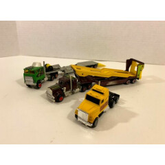 Majorette Semi Tractor Trailer Lot of 3 - Flat Bed, Car Carrier Super Movers