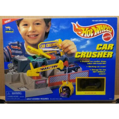 1997 HOT WHEELS MATTEL CAR CRUSHER WITH PURPLE VW CAR, NEW FACTORY SEALED