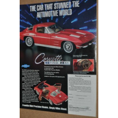 1990 Franklin Mint advertisement for the 1963 Corvette Sting Ray print ad