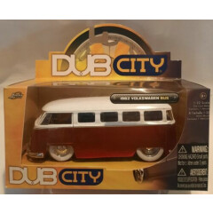 Jada 2007 Toy Dub City 62 1962 Red Volkswagen VW Bus 1:32 Scale Die Cast NIB