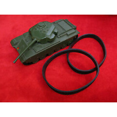 Dinky Toy Tank Treads for 651 Centurion Tank, Black Rubber Tracks, Pair