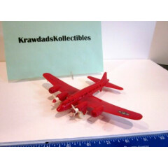 RARE VTG IDEAL IDEATOY PLASTIC AIRPLANE 1940'S RED & WHITE FOR FLIGHT PATROL SET
