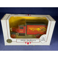 W4-20 ERTL 1:34 SCALE DIE CAST BANK - 1931 DELIVERY TRUCK - ANHEUSER-BUSH INC